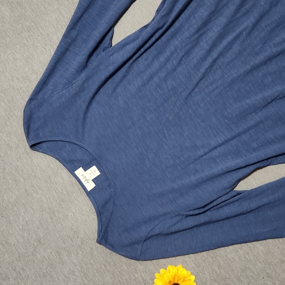 Style & Co. Boho 3/4 Bell Sleeve Babydoll Peplum High-Low Blouse Top Shirt - Picture 3 of 11